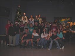 group picture at the Christmas party