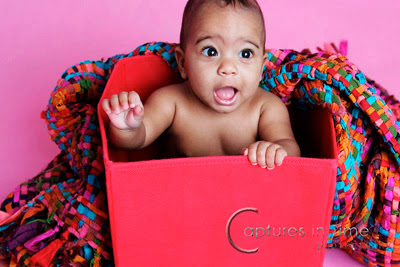Kansas City Baby Photography Baby in a red box