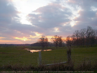January sunset in Kentucky