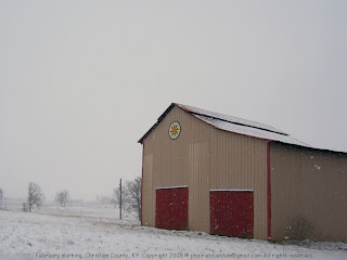 Snowy day in Christian County, KY