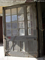 Original front doors at fire station museum