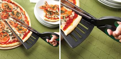 Couper et servir une pizza d'un seul geste !