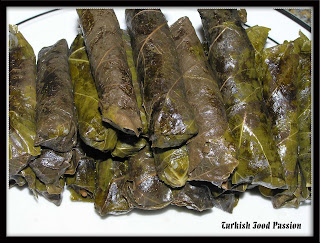 Dolma/Stuffed Grape Leaves with Olive Oil Cooked+Grape+Leaves