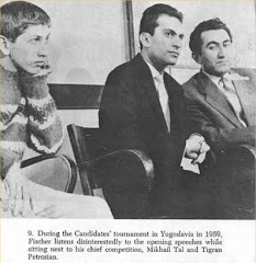 Bobby Fischer en compagnie de Tal et Petrosian