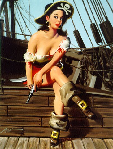 pin-up art by Donald Rust