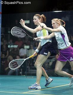 England's Vicky Botwright and Laura Lengthorn