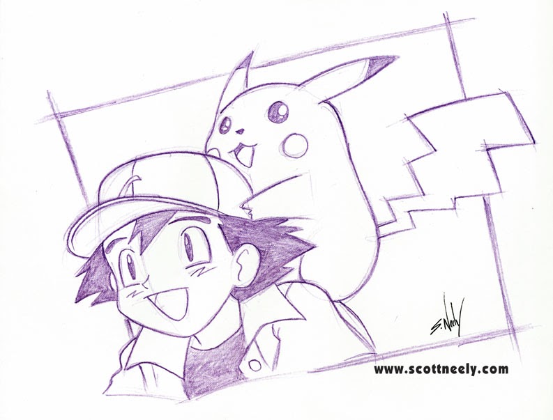 Scott Neely's Scribbles and Sketches!: POKEMON! My first cartoon license!
