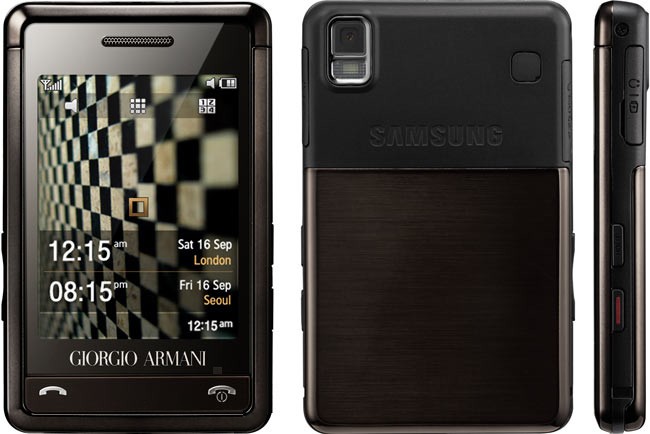 Samsung Giorgio Armani mobile phone - Front, Back and Sides