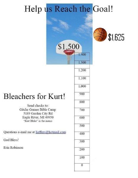 Bleachers for Kurt!