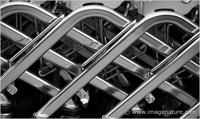 abstract metal pattern in black and white