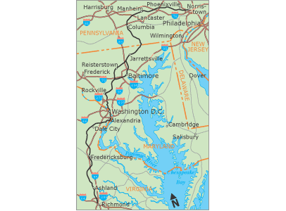 Map 3: Pennsylvania, Maryland 