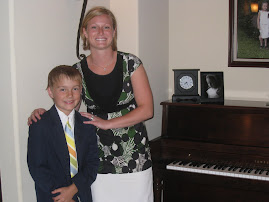 Logan (what a handsome dude) and his amazing piano teacher Stacey