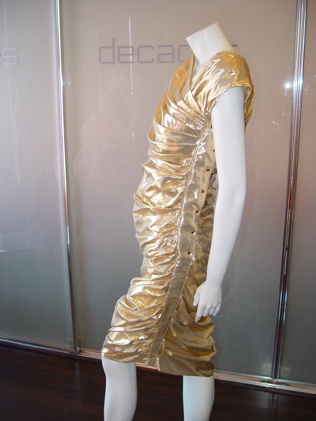[THIERRY+MUGLER+EARLY+90S+GOLD+LAME+RUCHED+DRESS+SIZE+40.JPG+(1).JPG]