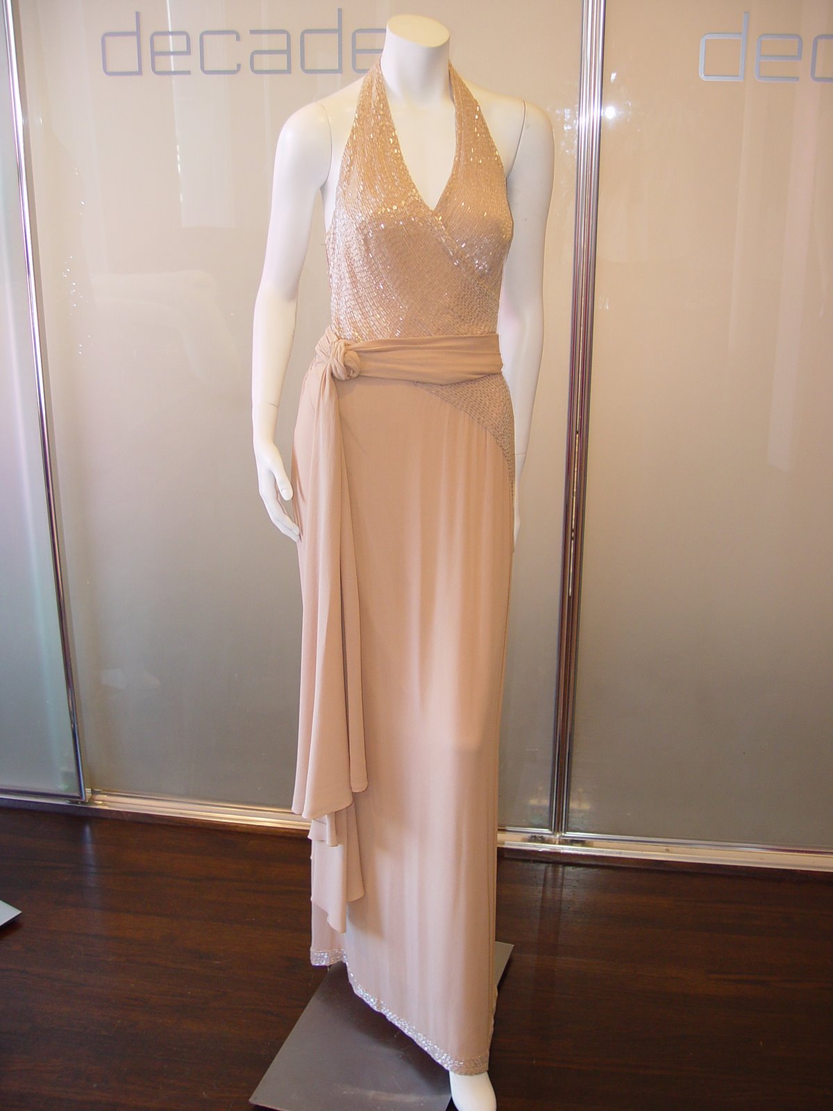 [CHLOE+70S+NUDE+CREPE+HALTER+GOWN+WITH+BUGLE+BEAD+BELTED+SWAG+AND+WRAP.JPG+(1).JPG]