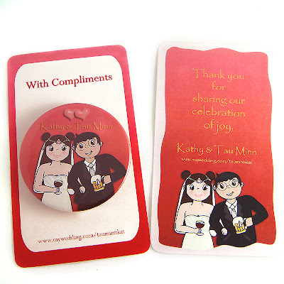 Wedding Magnet Favors on Customised Wedding Favors     Kathy   Tau Minn   Saplanet Originals