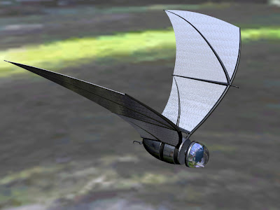 COM-BAT robotic bat 3d rendering