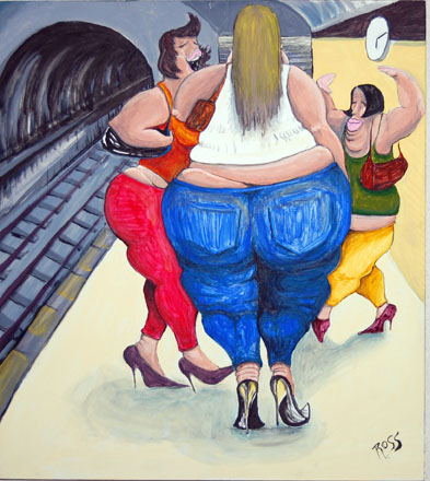 Señoritas en el metro