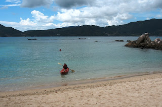 Kayak coming in to Paradise Beach