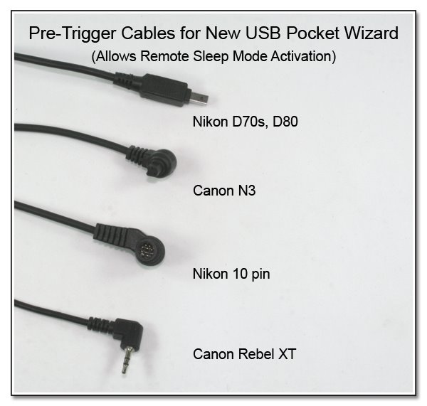 PT1005: Pre-Trigger Cables for Use with the New USB Pocket Wizard