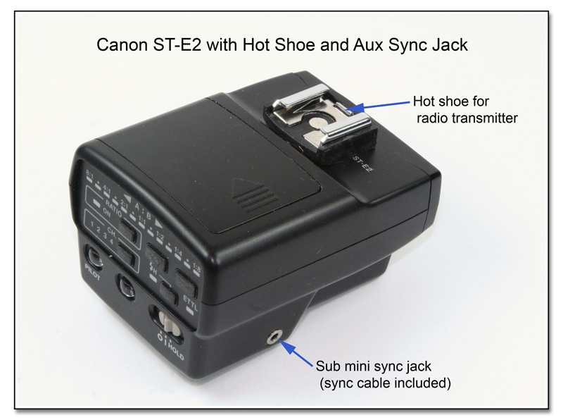 Canon ST-E2 with Hot Shoe and Aux Sync Jack