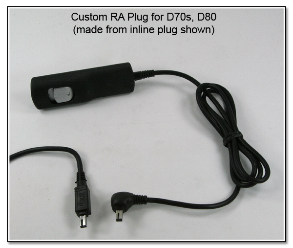 Custom RA Plug for D70s, D80 made from Normal Straight Plug