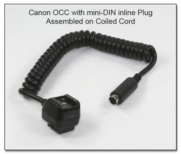 OC1044 (CP1079): Canon OCC with mini-DIN Plug Assembled on Coil Cord