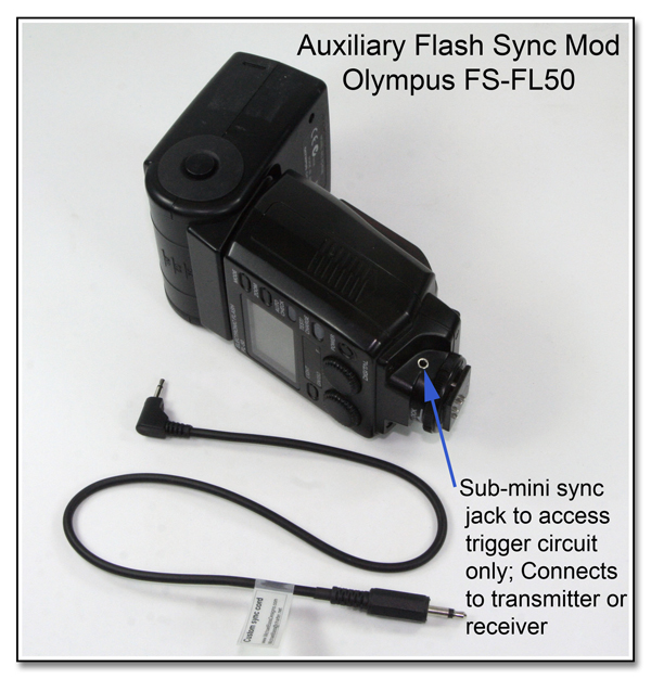 AS1028: Aux Sync Jack Mod for Olympus FS-FL50 Flash Unit