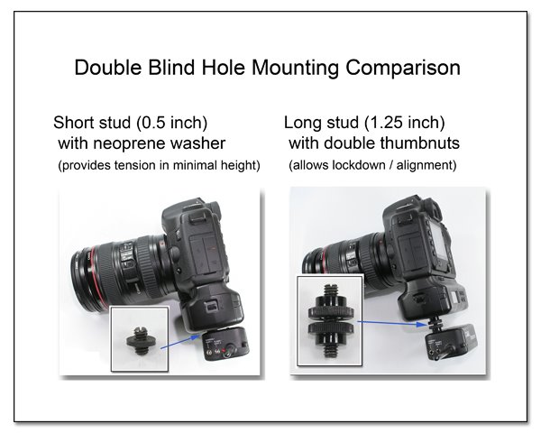 PJ1031: Double Blind Hole Mounting Comparison - Short vs Long Stud Mounting of PW to Camera Bottom
