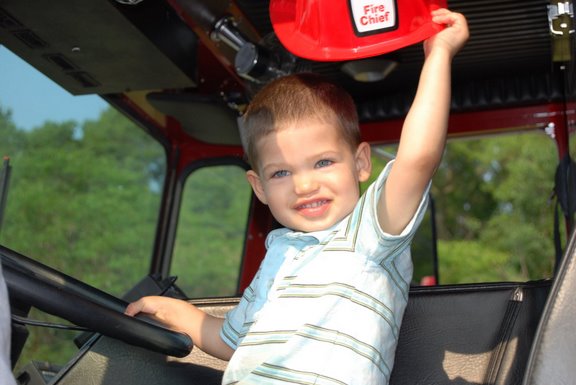 Elijah on the Fire Truck