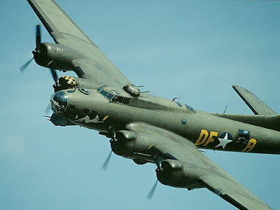 The Boeing B-17 Flying Fortress is a four-engine heavy bomber aircraft 