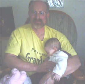 Ana sleeping on Grandpa