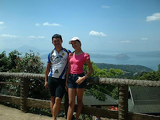 Raymond, of Rocka #1 Bikeshop, and his daughter in beautiful scenery in the Philippines