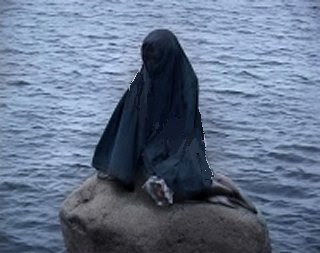 Manifestation au Danemark contre le voile dans Actions denlillehavfrue_burka