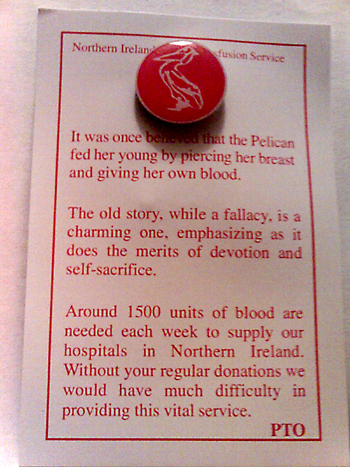 First blood donation present