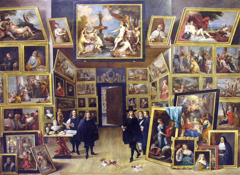 El archiduque Leopoldo Guillermo en su galeria de pintura en Bruselas