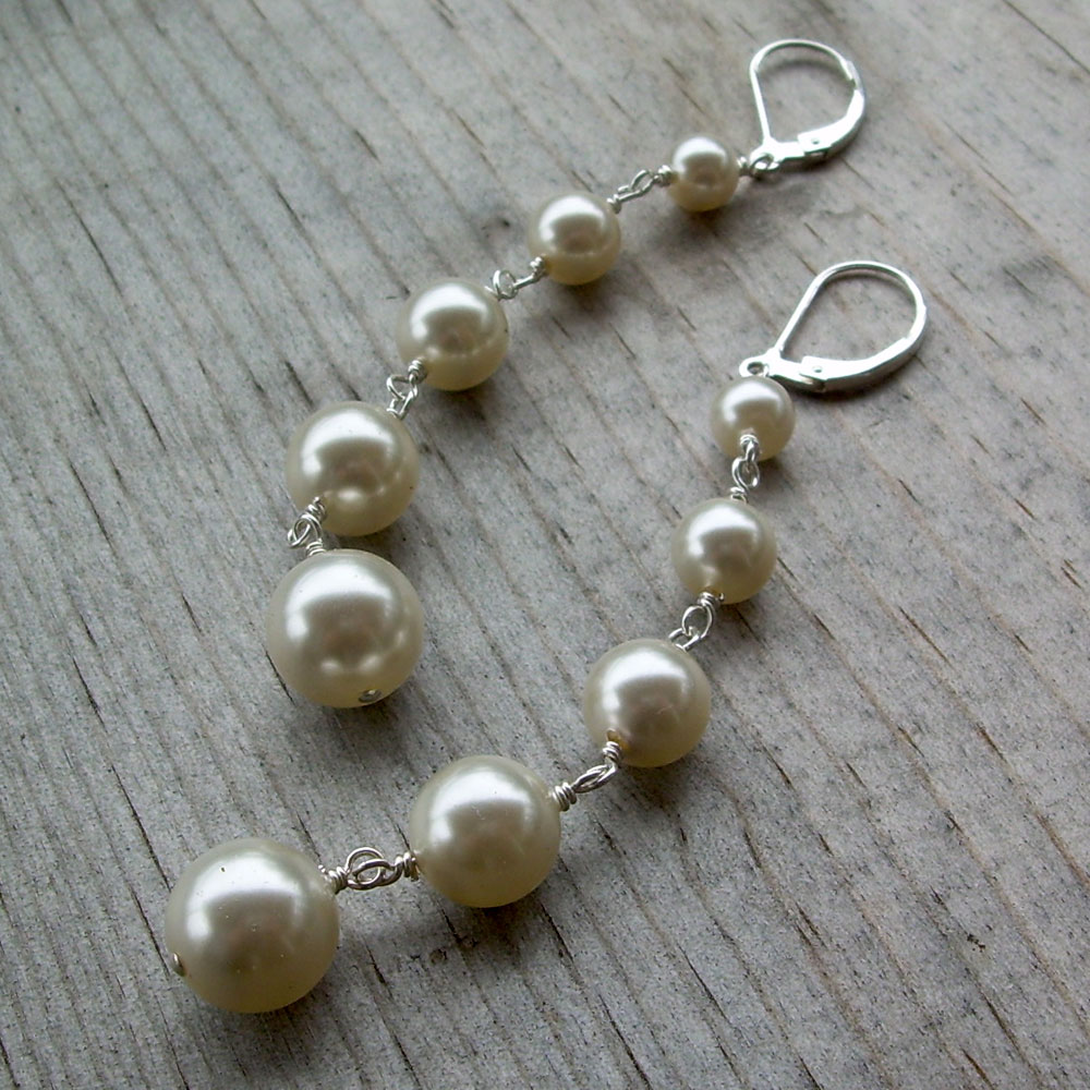 vegan pearl earrings