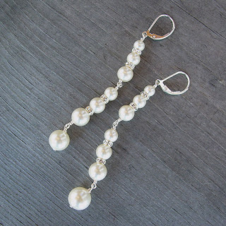 dangly pearl earrings