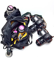 a group of cameras in a bag