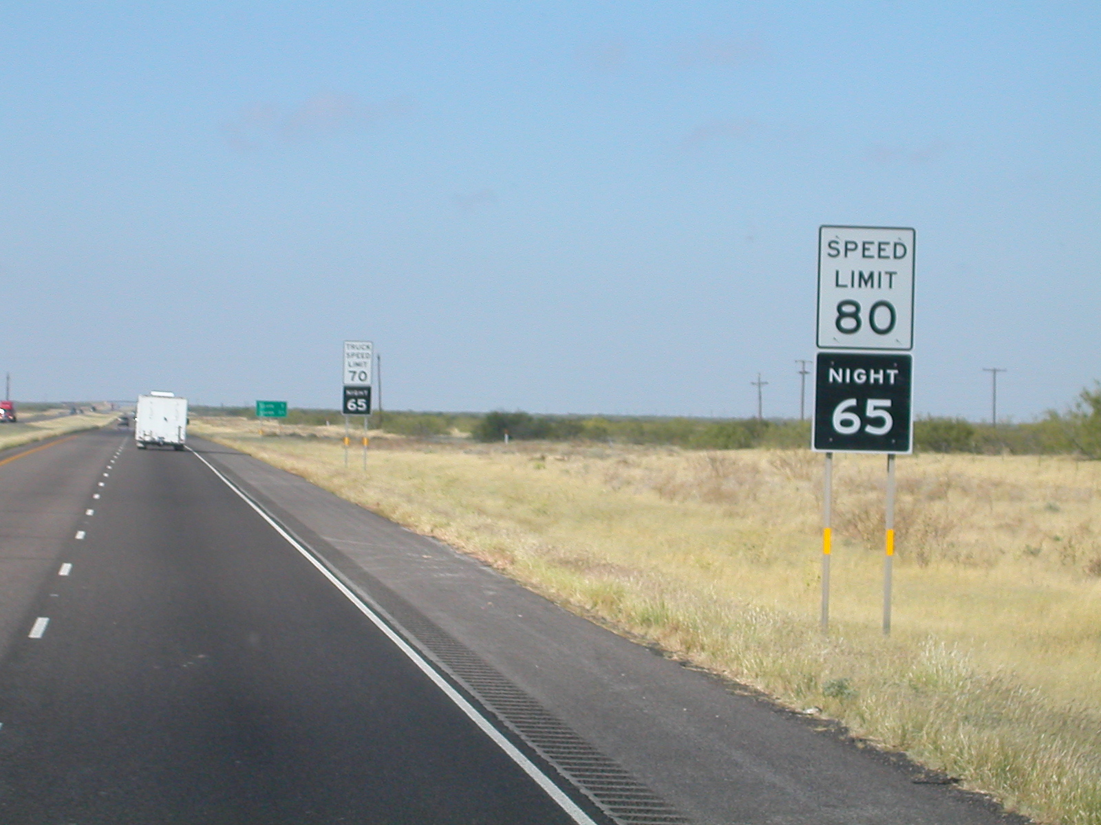 Texas - Speed limit 80 mph