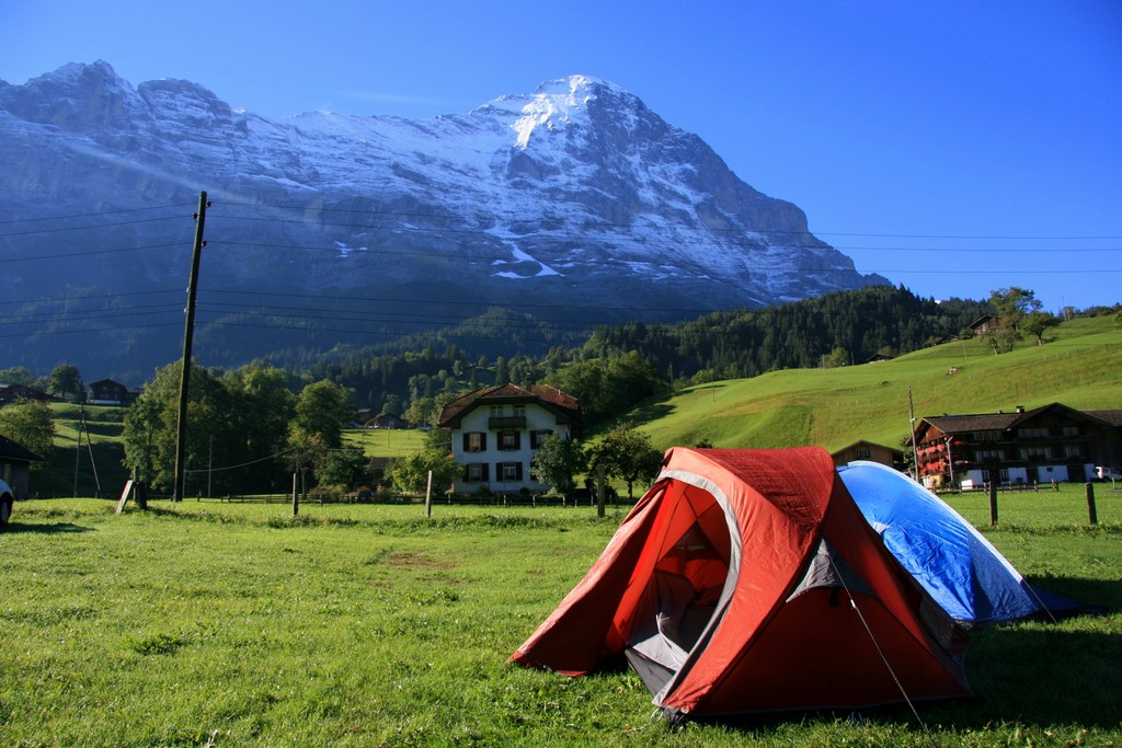 [Day+3+walking+-+our+campsite+with+a+view+to+Eiger+north+face+with+perfect+weather.JPG]
