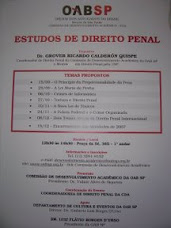 Ciclo de Palestras de Direito Penal na Ordem dos Advogados do Brasil,