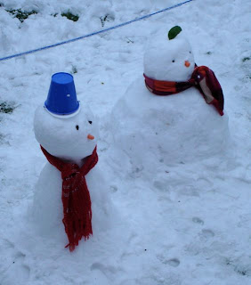 Snowmen in the back garden
