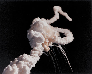 The iconic image of the Challenger disaster - 28 January 1986