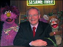 Martin McGuinness enjoying the company of some Muppets - Northern Ireland's Sesame Tree