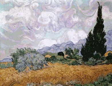 Campo di grano con cipressi - Van Gogh 1889
