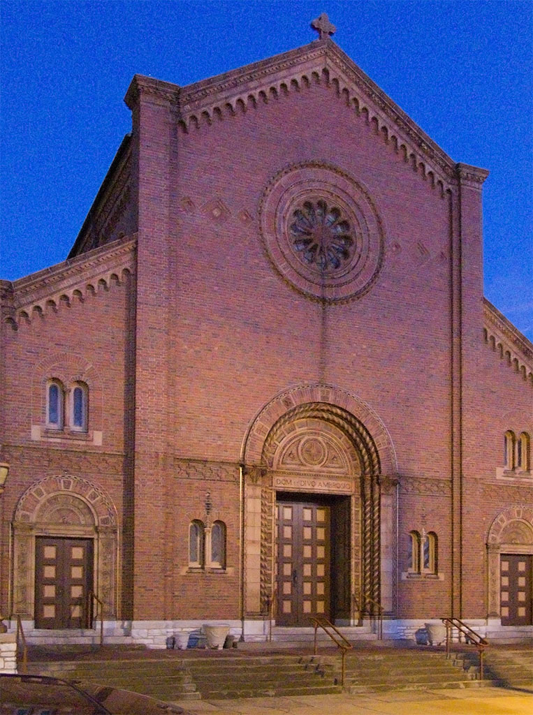 [Saint+Ambrose+Church,+in+Saint+Louis,+Missouri+-+exterior+at+dusk.jpg]