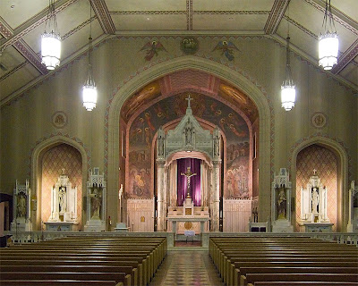 Saint Margaret of Scotland Church, in Saint Louis, Missouri, USA - nave