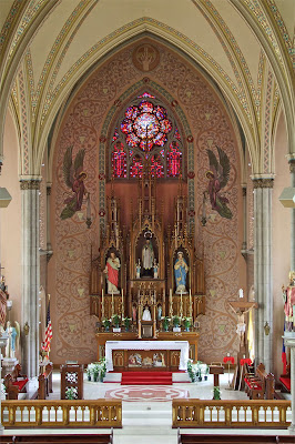 Saint John Nepomuk Roman Catholic Chapel, in Saint Louis, Missouri, USA - sanctuary