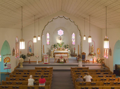 Saint Theodore Roman Catholic Church, in Flint Hill, Missouri, USA - nave