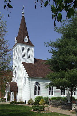 Saint Theodore Roman Catholic Church, in Flint Hill, Missouri, USA - exterior side